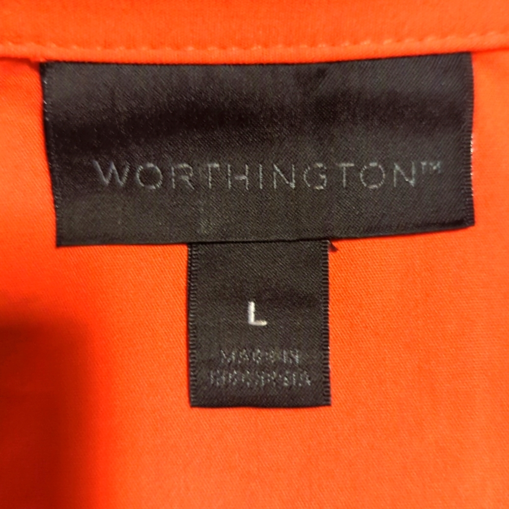 Worthington size large women's quarter sleeve button up